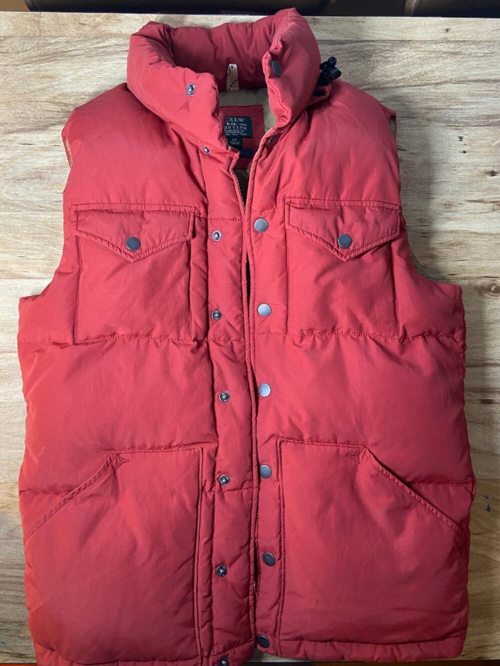 J.Crew burnt red puffer vest